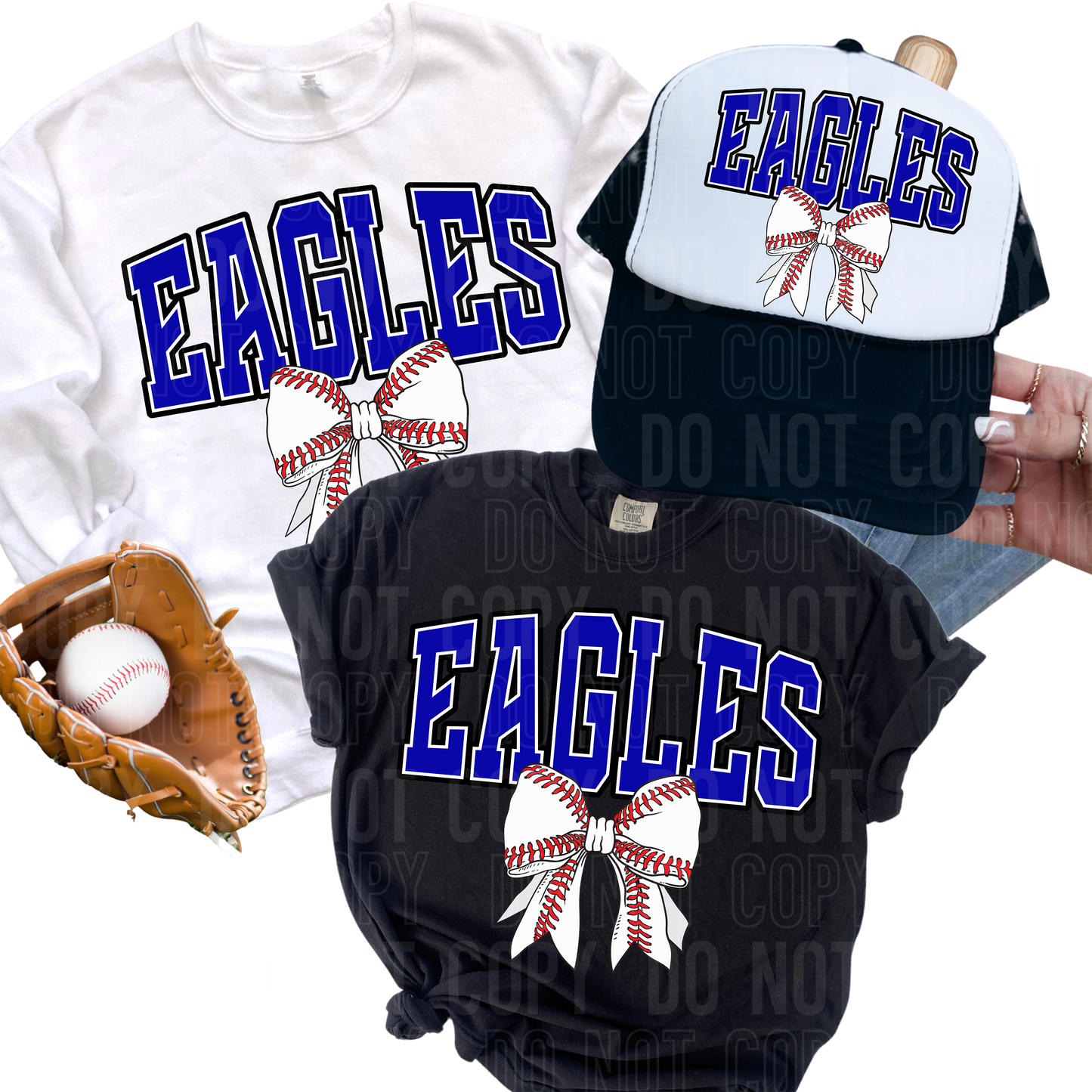 Custom mascot baseball bow - PNG file- Digital Download