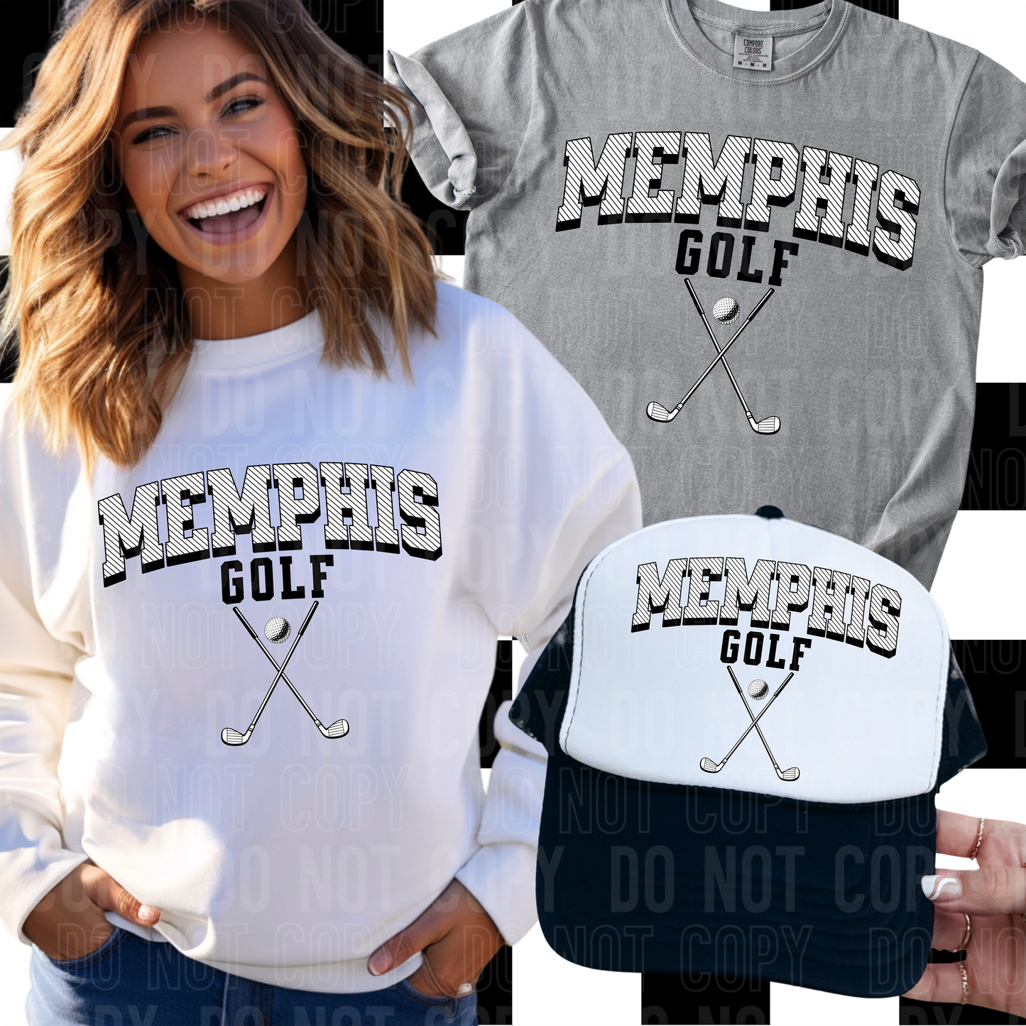 Custom Golf mascot - PNG file- Digital Download