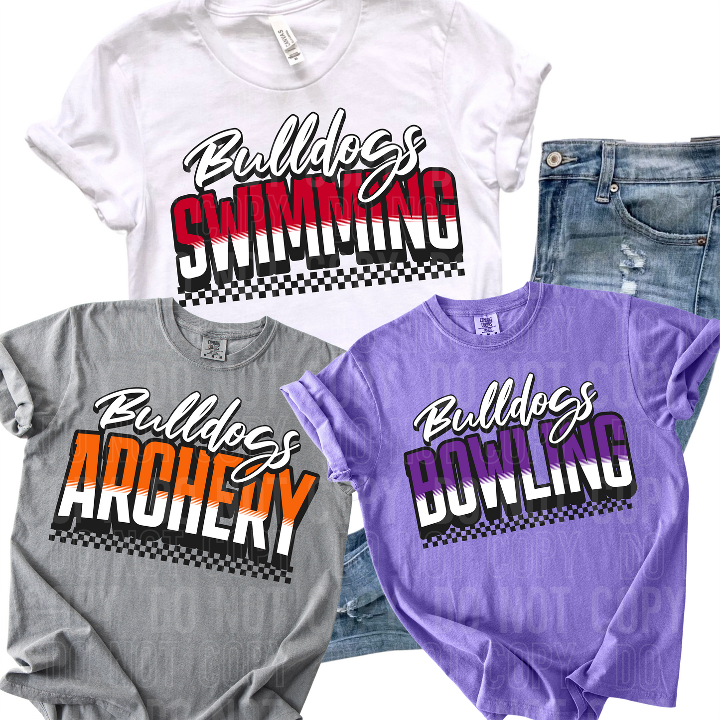 Custom checkered mascot/ any sport - PNG file- Digital Download