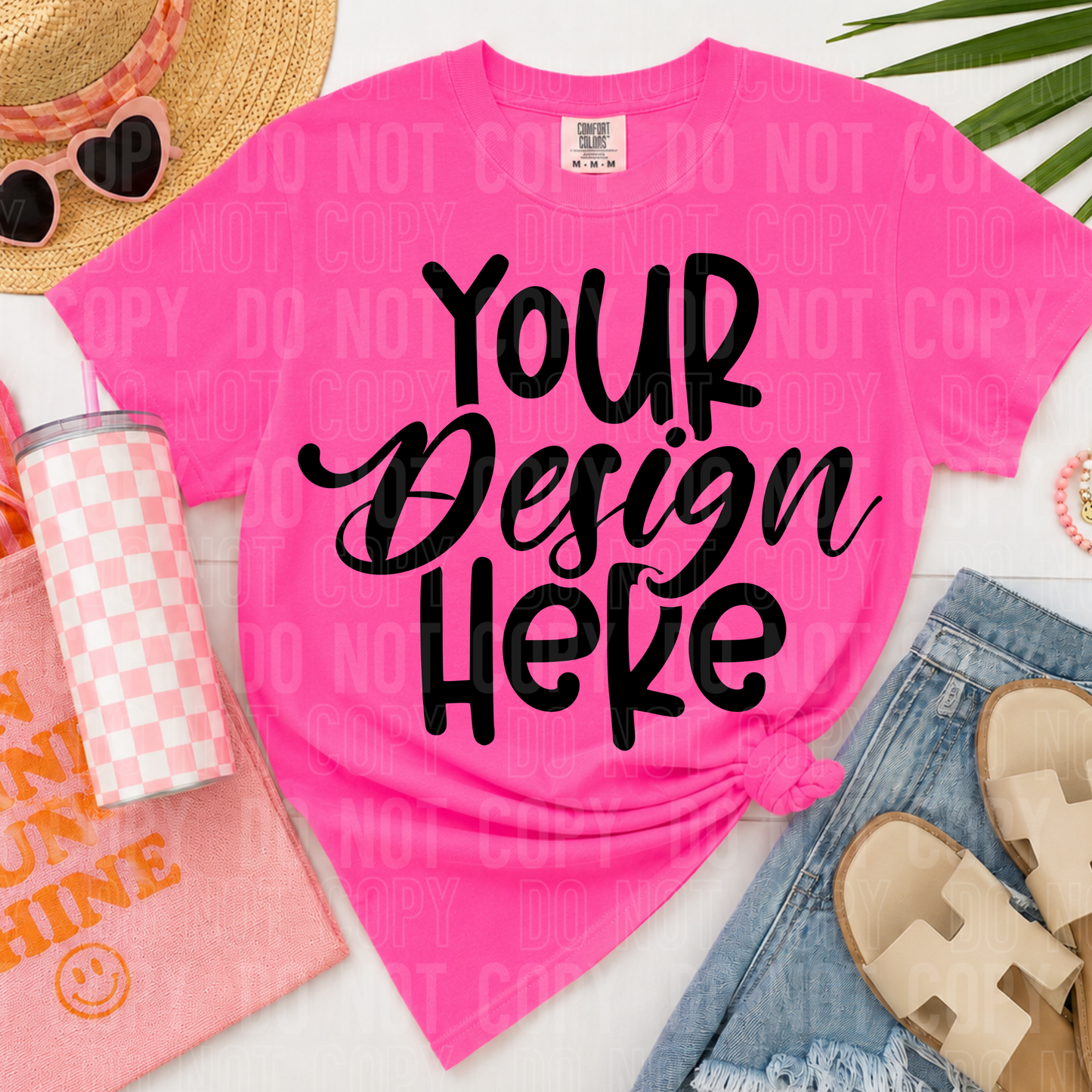 CC1717 Neon Pink Summer Mockup- 2026 - PNG file- Digital Download