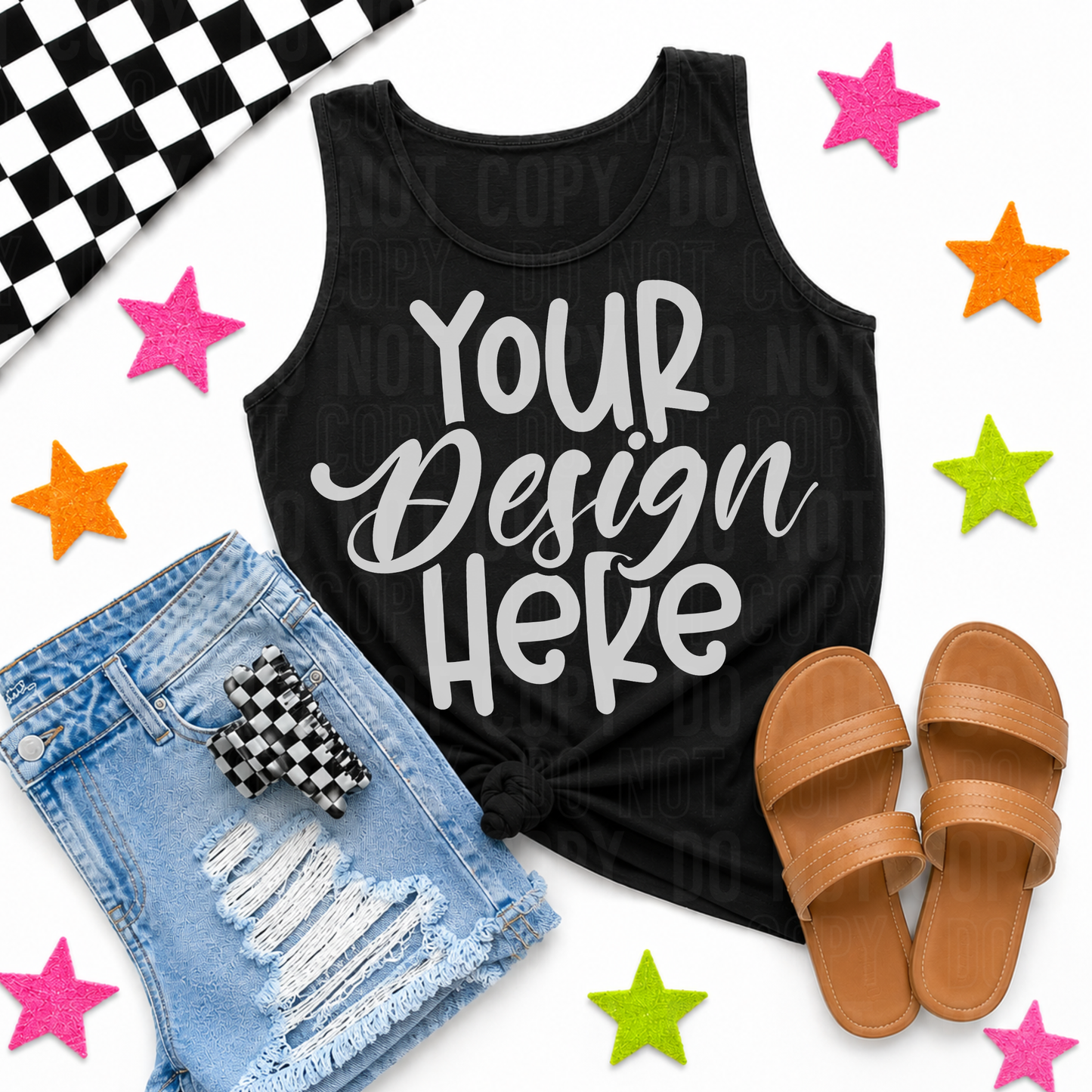 Comfort Colors 9360 Black- Stars - 2026 - PNG file- Digital Download