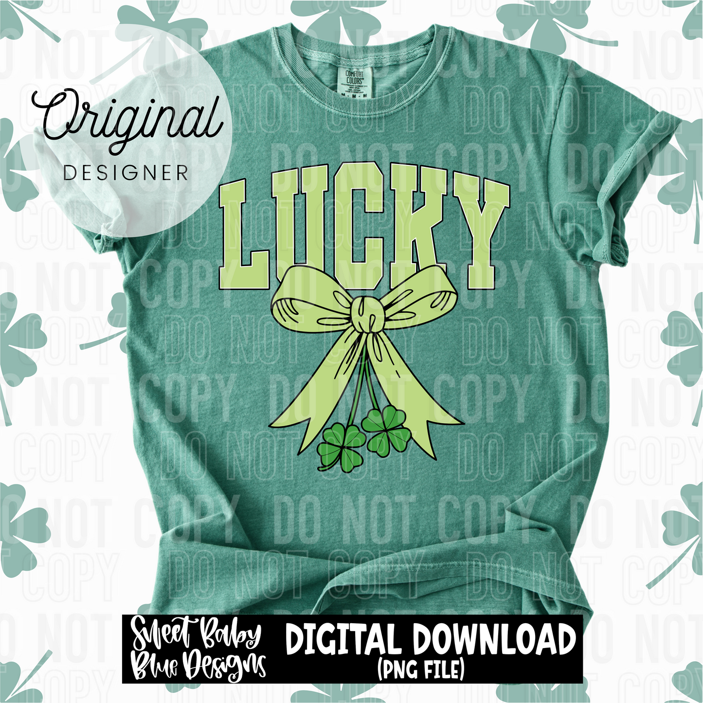 Lucky Clover bow - 2025 - PNG file- Digital Download