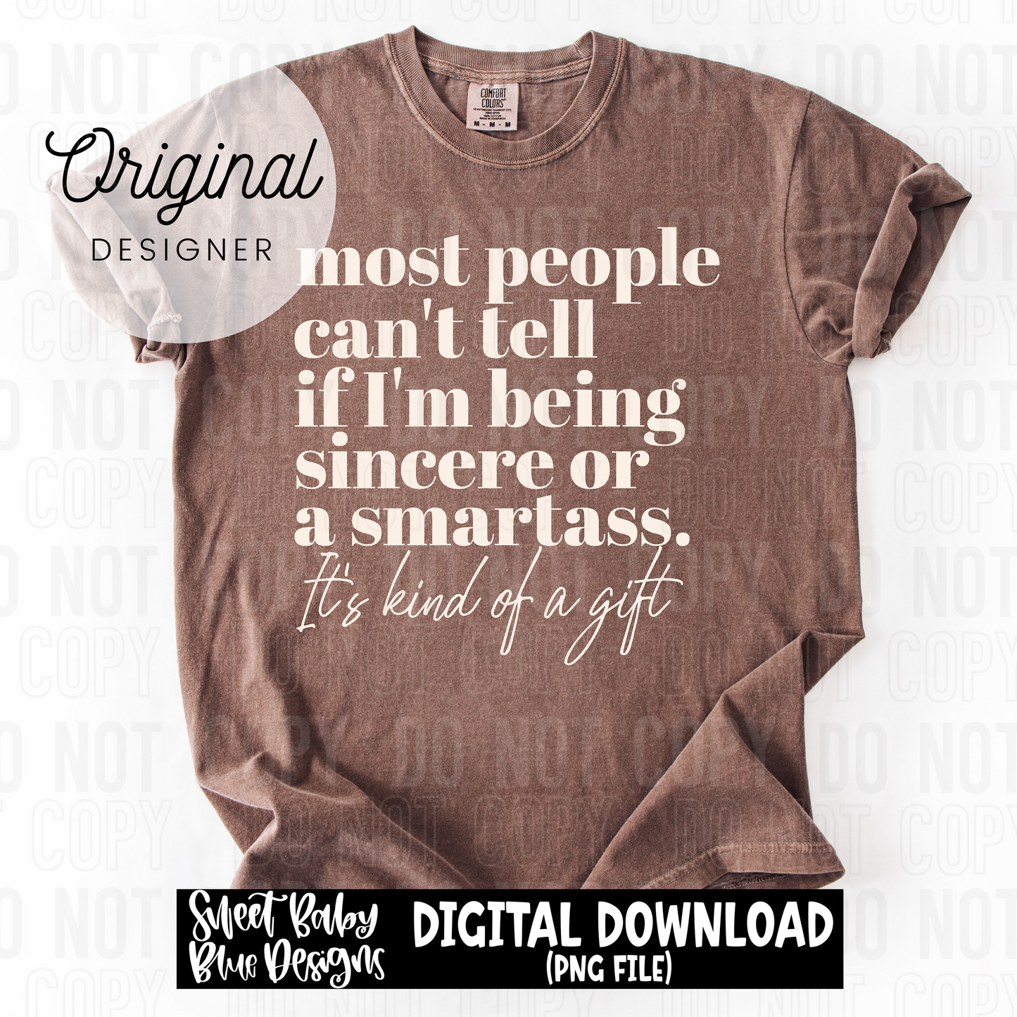 Most people can't tell - 2025 - PNG file- Digital Download