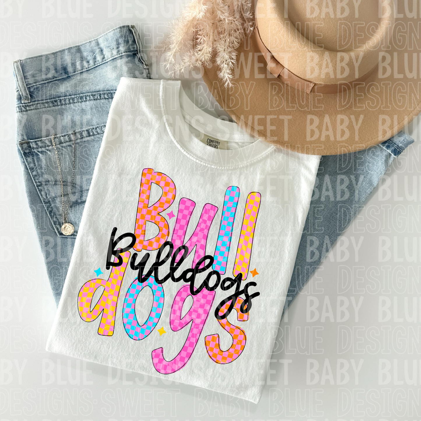 Custom colorful checkered doodle mascot - Custom mascot- PNG file- Digital Download