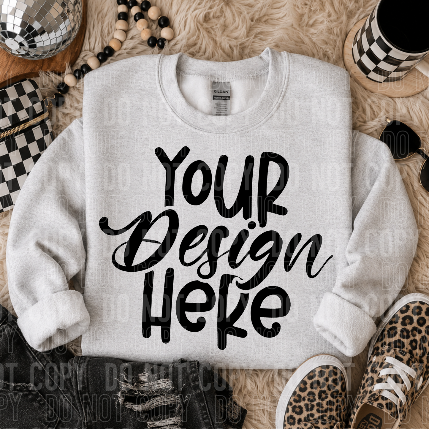 Ash- Gildan 18000 Mockup- 2026 - PNG file- Digital Download