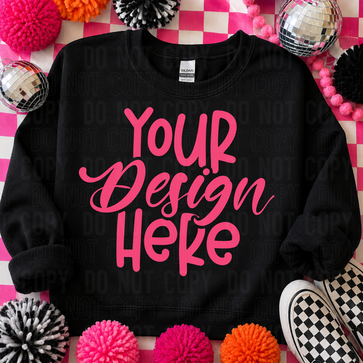 Black- Gildan 18000 Mockup- 2026 - PNG file- Digital Download