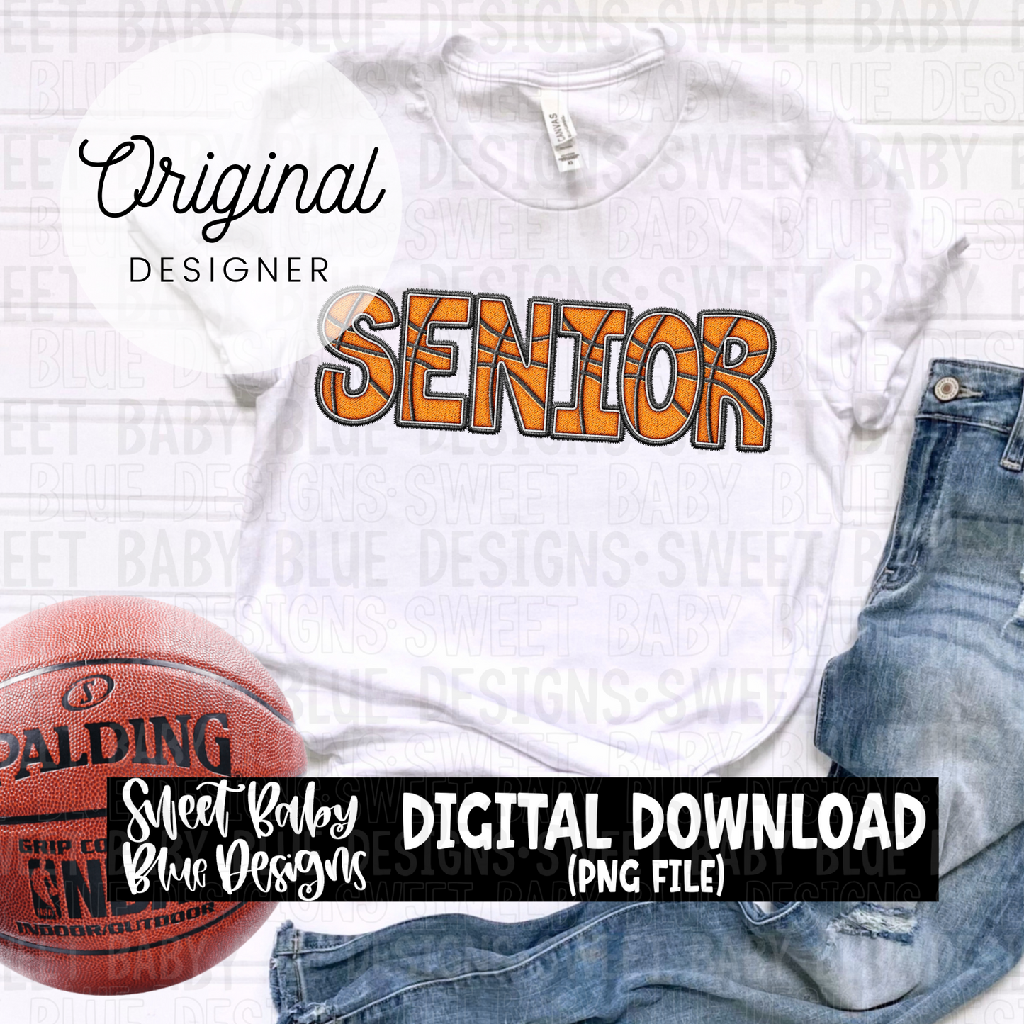 Senior - Basketball - 2024- PNG file- Digital Download