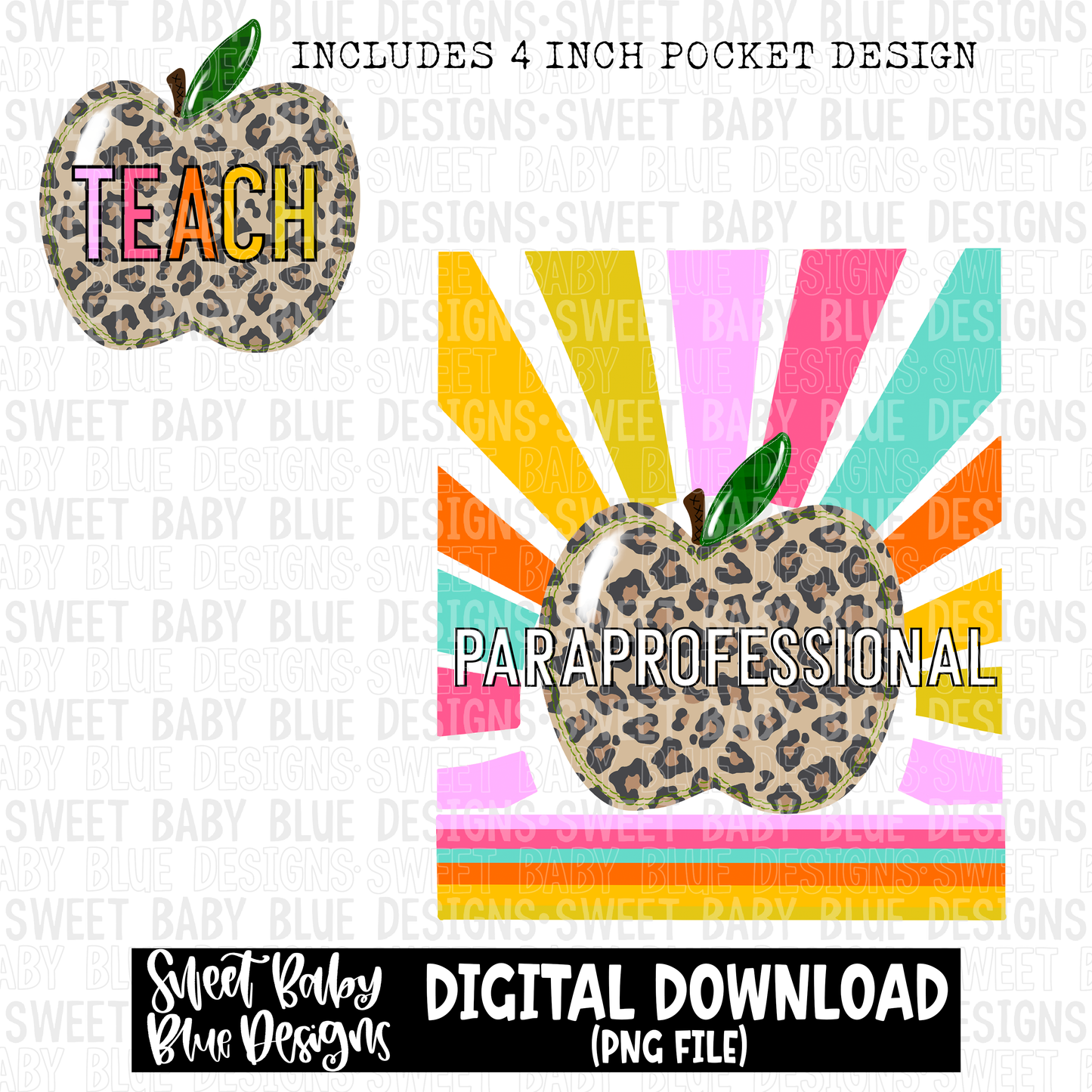 Paraprofessional - Sunshine - 2023- PNG file- Digital Download