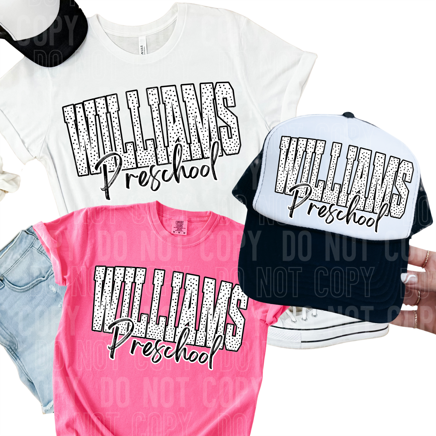 Polka dot bold - Mascot custom - PNG file- Digital Download