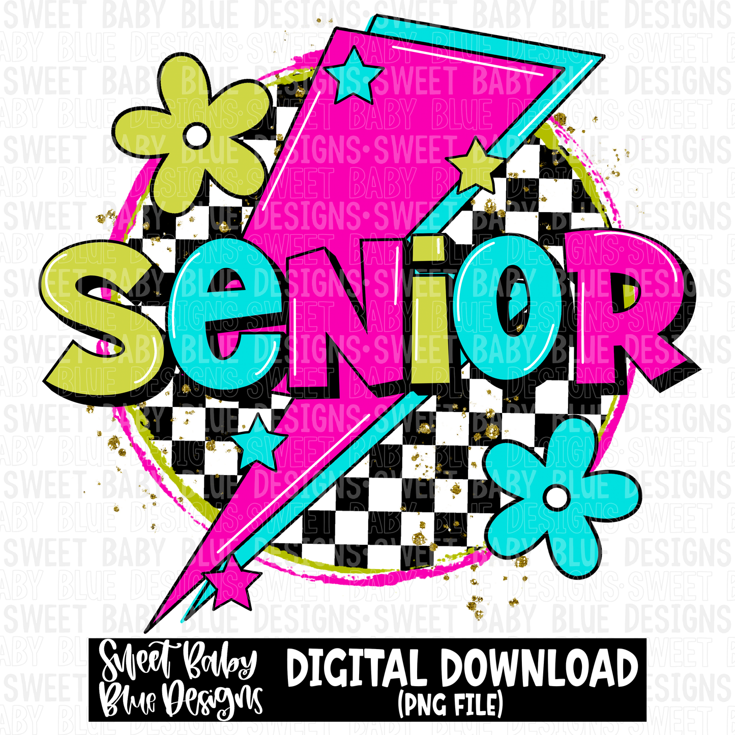 Senior- Retro - 2023- PNG file- Digital Download
