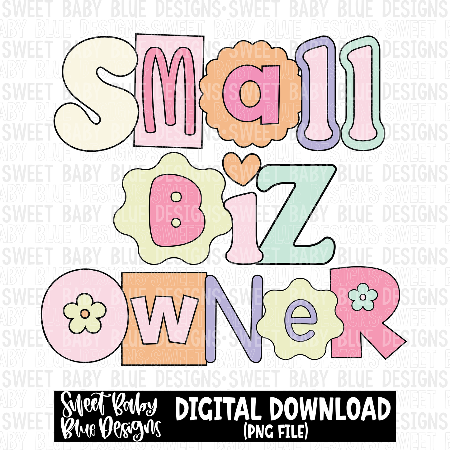 Small biz owner - Retro- 2023- PNG file- Digital Download