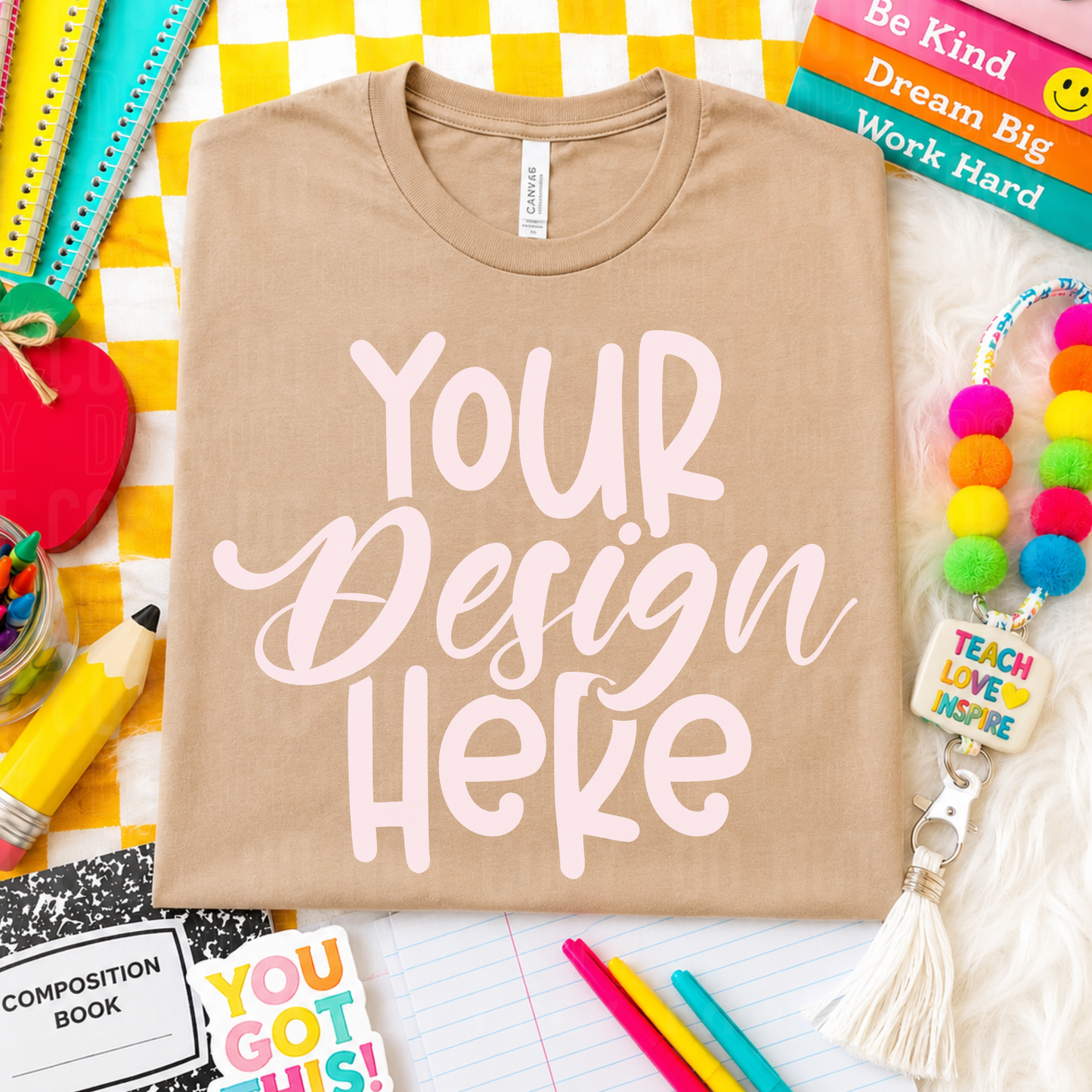 Tan- 3001 Bella- School Mockup - 2026 - PNG file- Digital Download