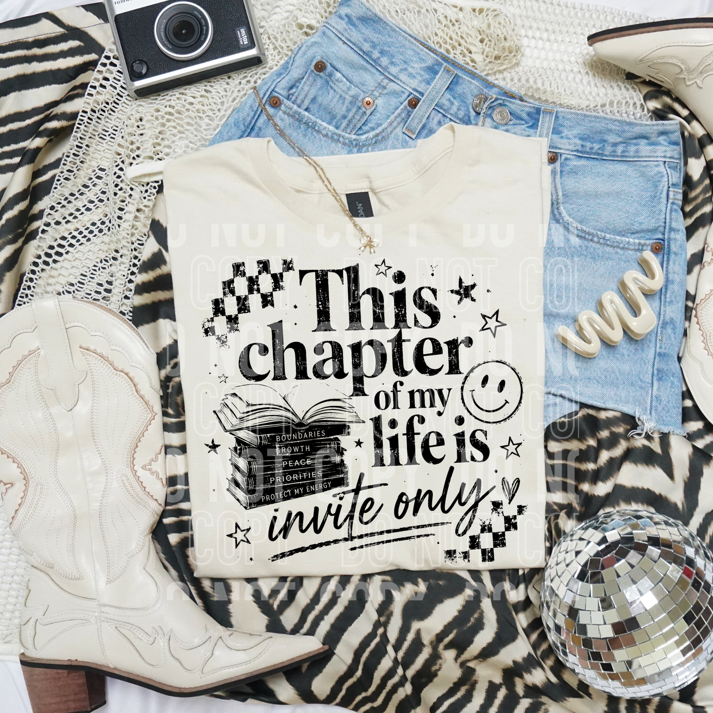 This Chapter of My Life Invite Only - BLACK and WHITE fonts - 2026 - PNG file- Digital Download