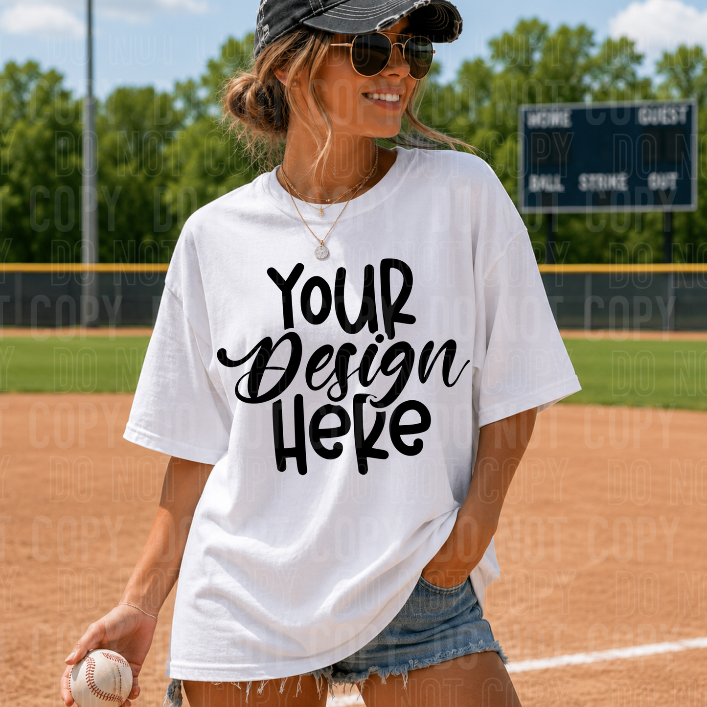 White Oversized Baseball - 2026 - PNG file- Digital Download