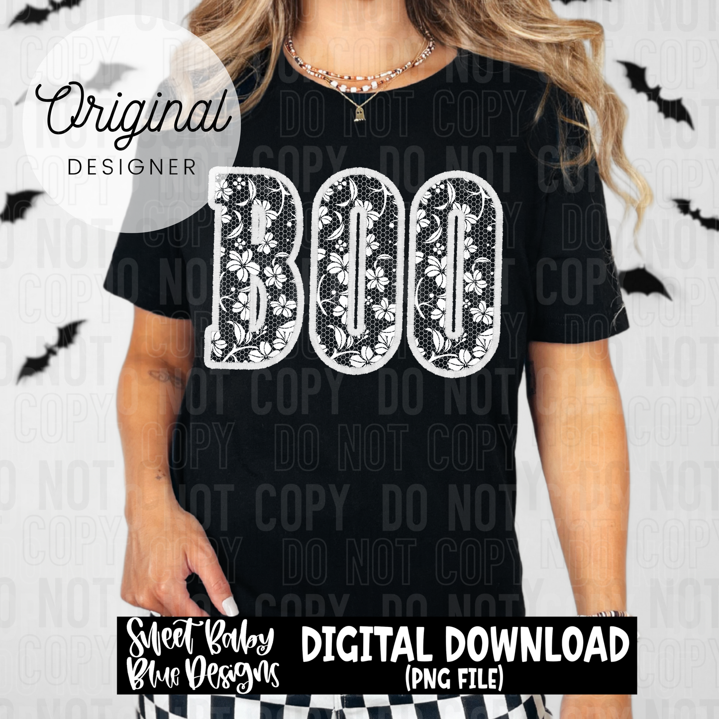 Boo - Lace - 2025 - PNG file- Digital Download