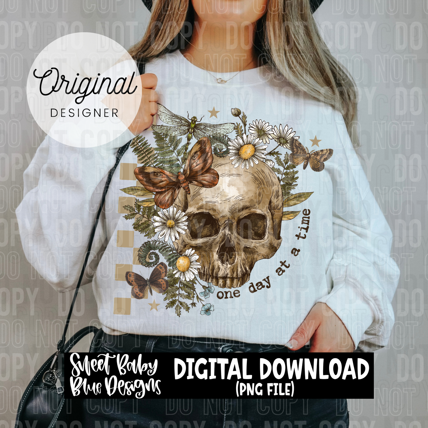 One day at a time- Skeleton - 2025 - PNG file- Digital Download