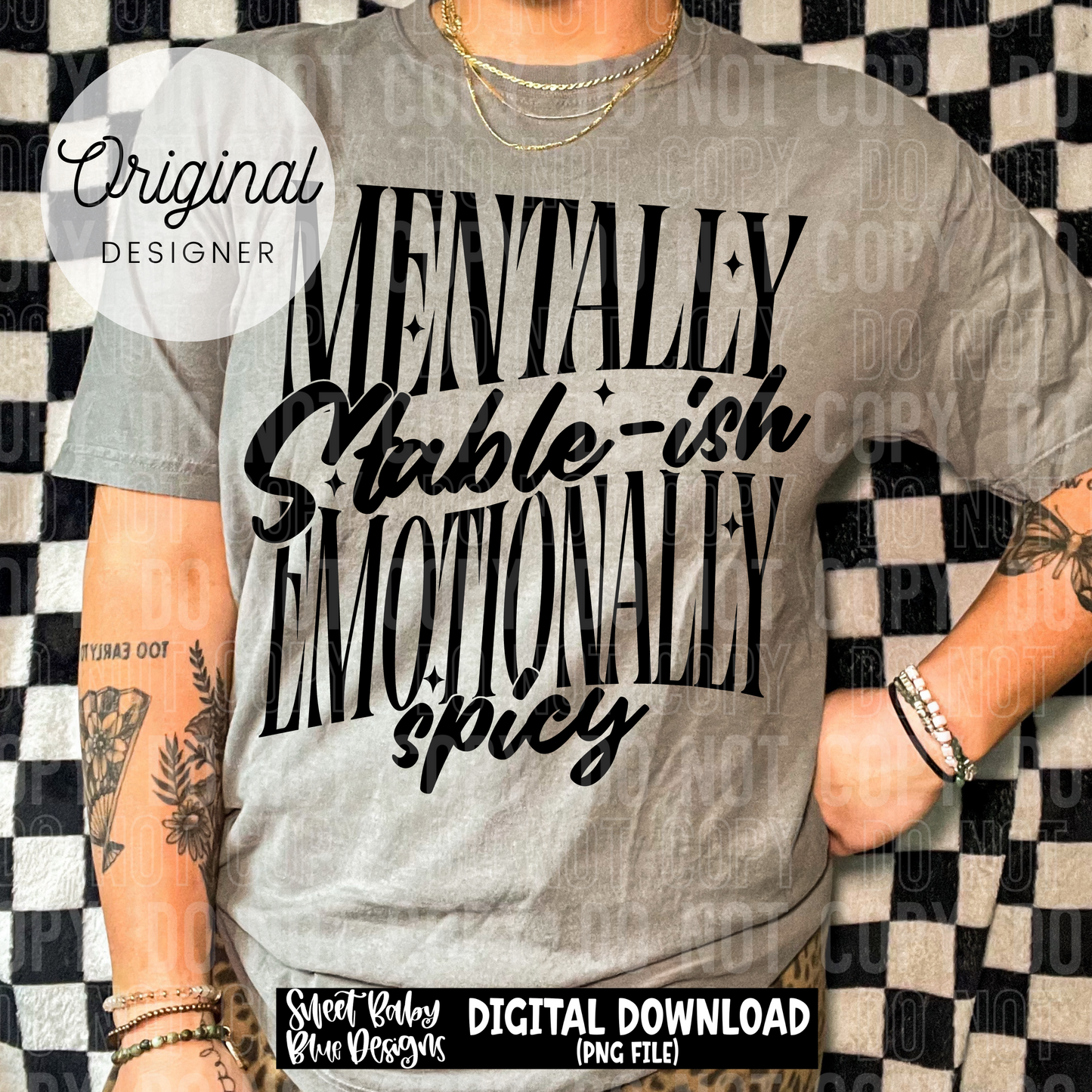Mentally stable-ish - 2025 - PNG file- Digital Download