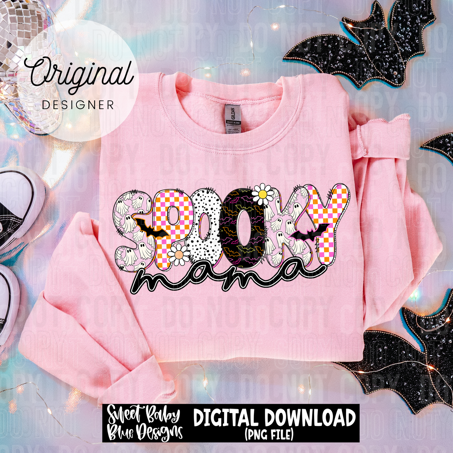 Spooky mama- Halloween doodle - 2025 - PNG file- Digital Download