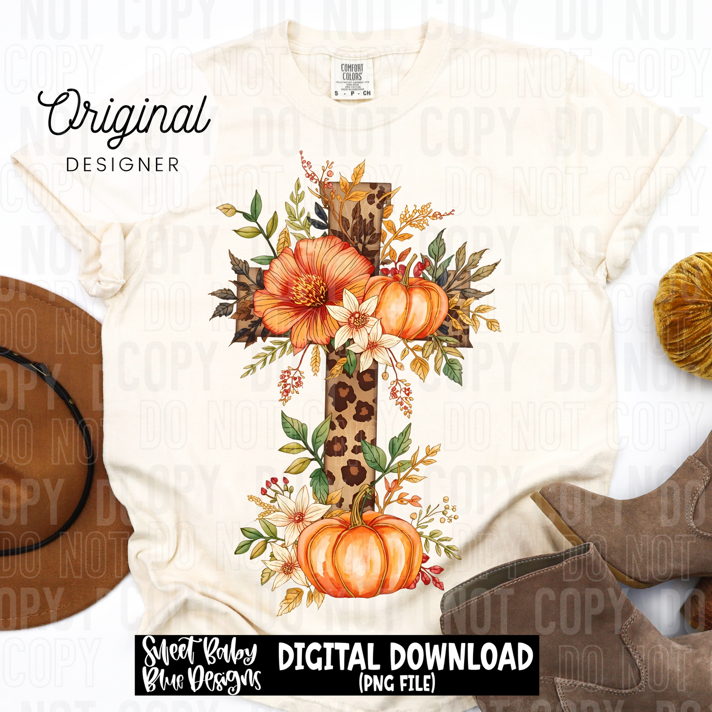 Fall Cross leopard- Fall - 2025 - PNG file- Digital Download