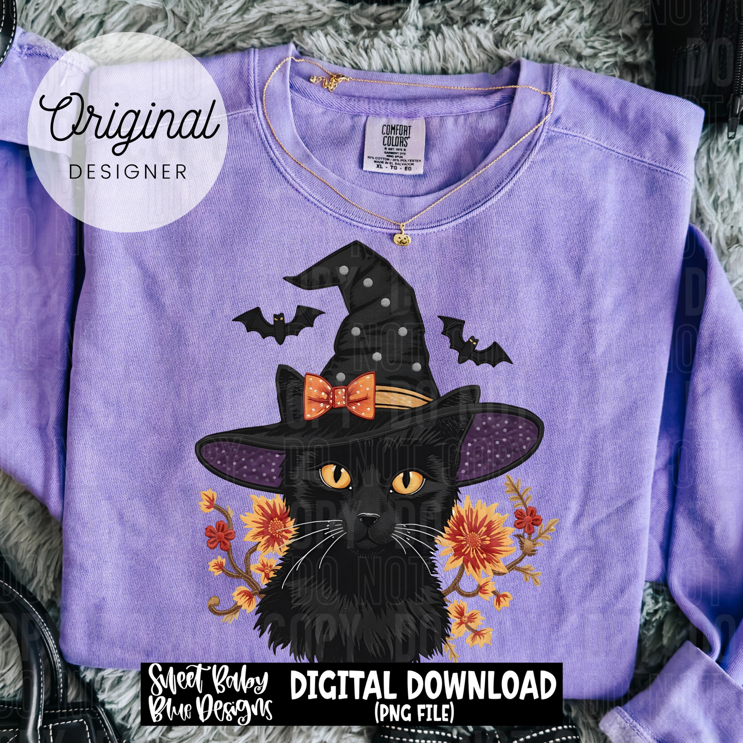 Black cat- Halloween - 2025 - PNG file- Digital Download