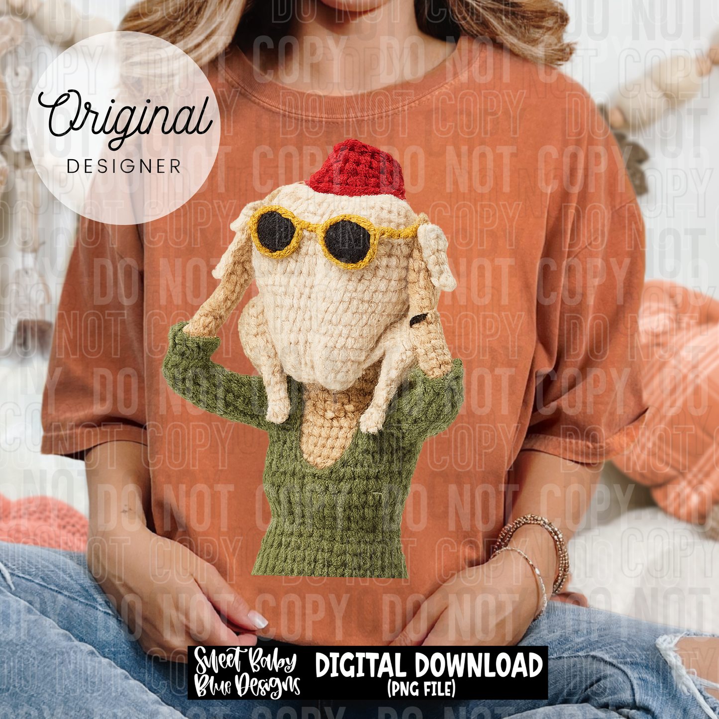 Turkey head- Faux yarn - 2025 - PNG file- Digital Download