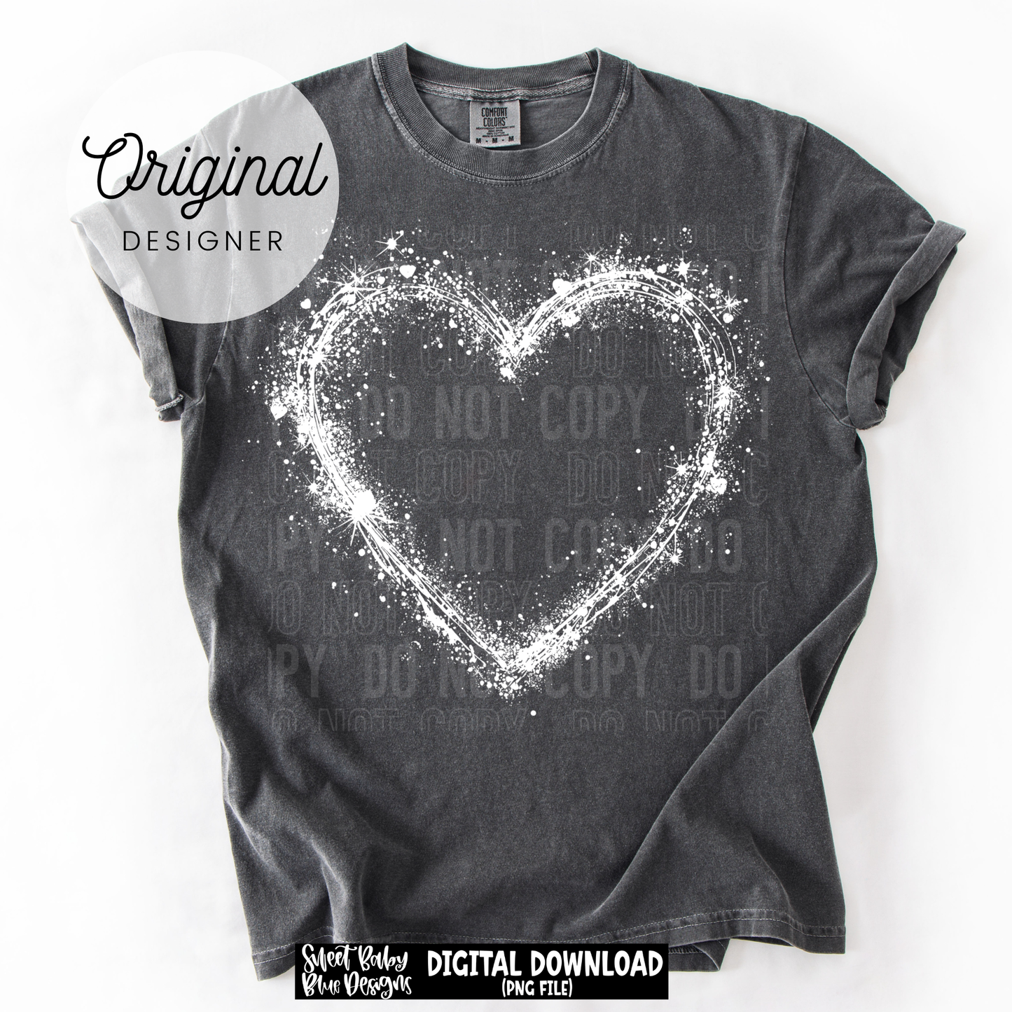 Heart- Splatter- Valentine's Day - 2025 - PNG file- Digital Download