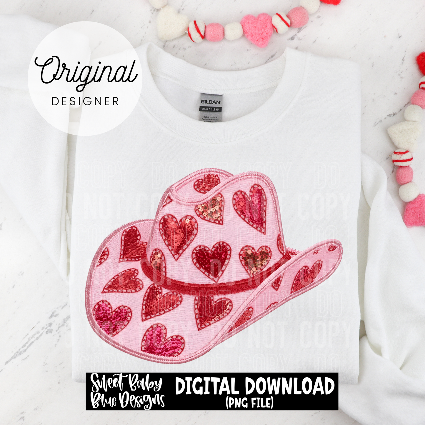 Cowboy hat- Valentine's - 2025 - PNG file- Digital Download