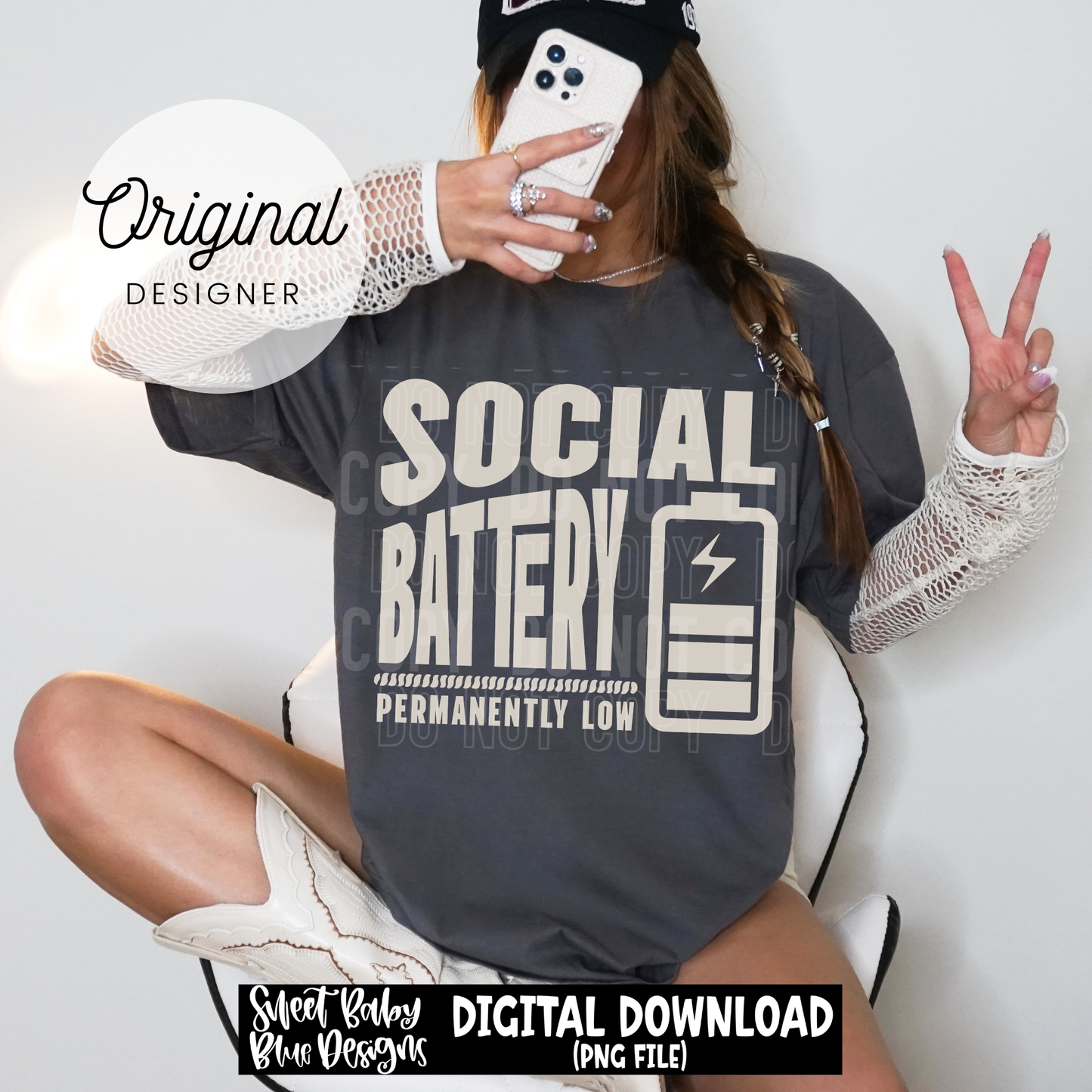 Social Battery - 2026 - PNG file- Digital Download