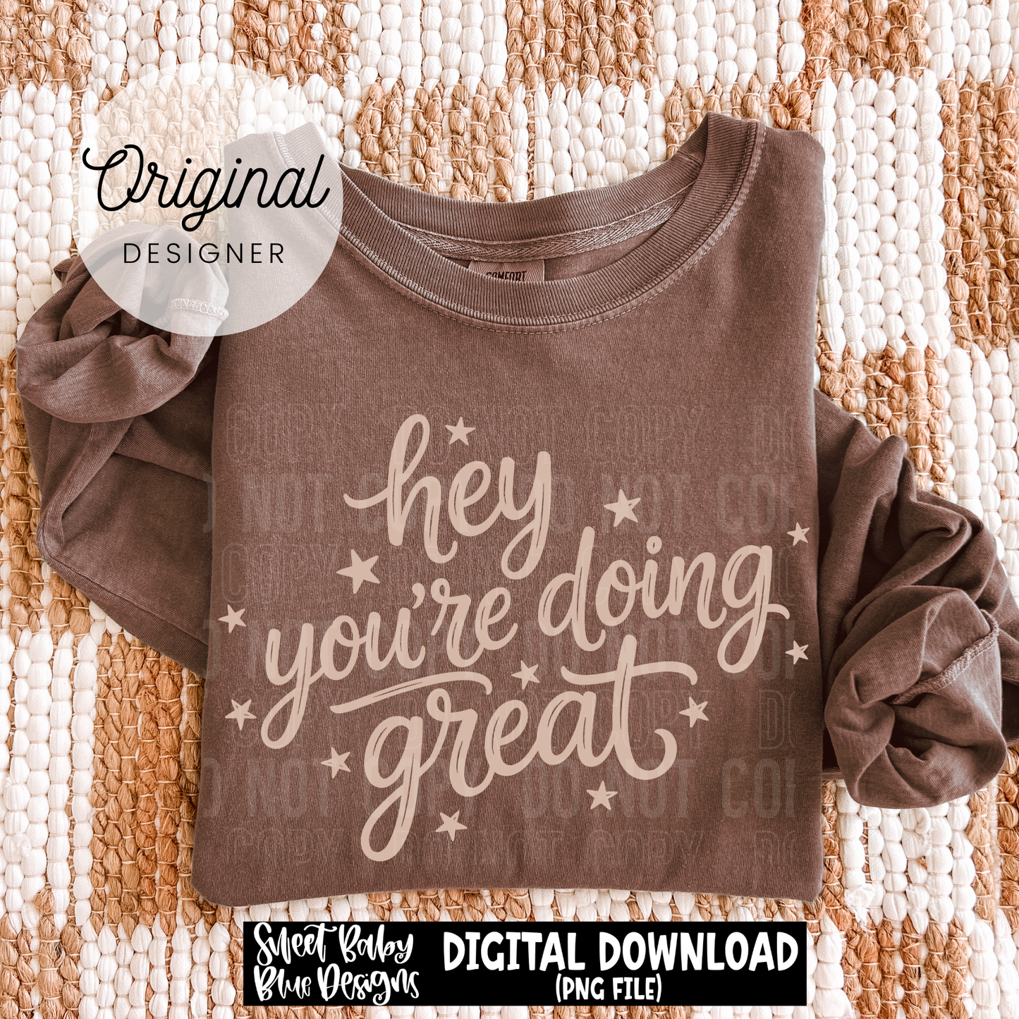 Hey You're Doing Great - 2026 - PNG file- Digital Download
