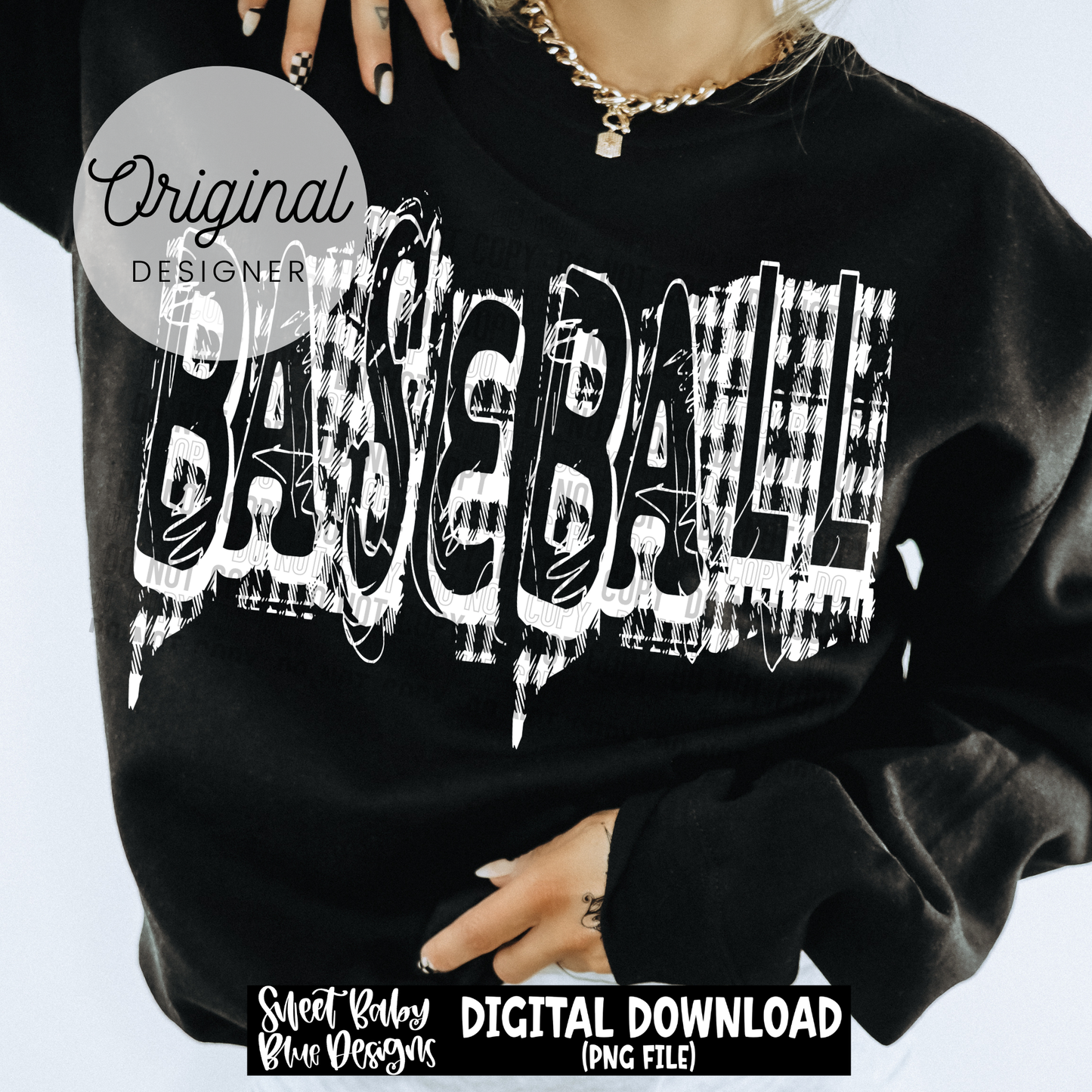 Baseball Plaid Distressed- 2026 - PNG file- Digital Download