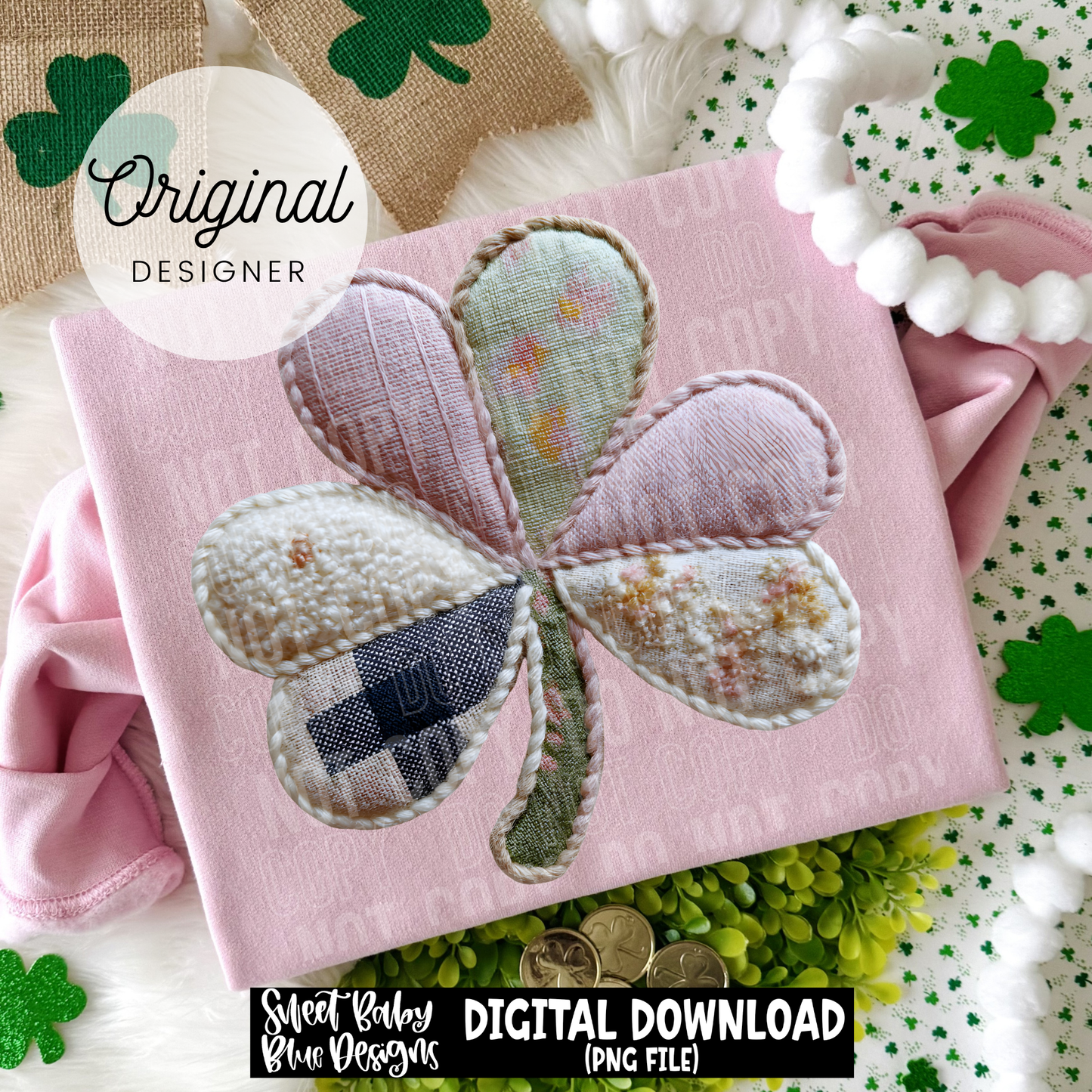 Clover Yarn Pink - 2026 - PNG file- Digital Download