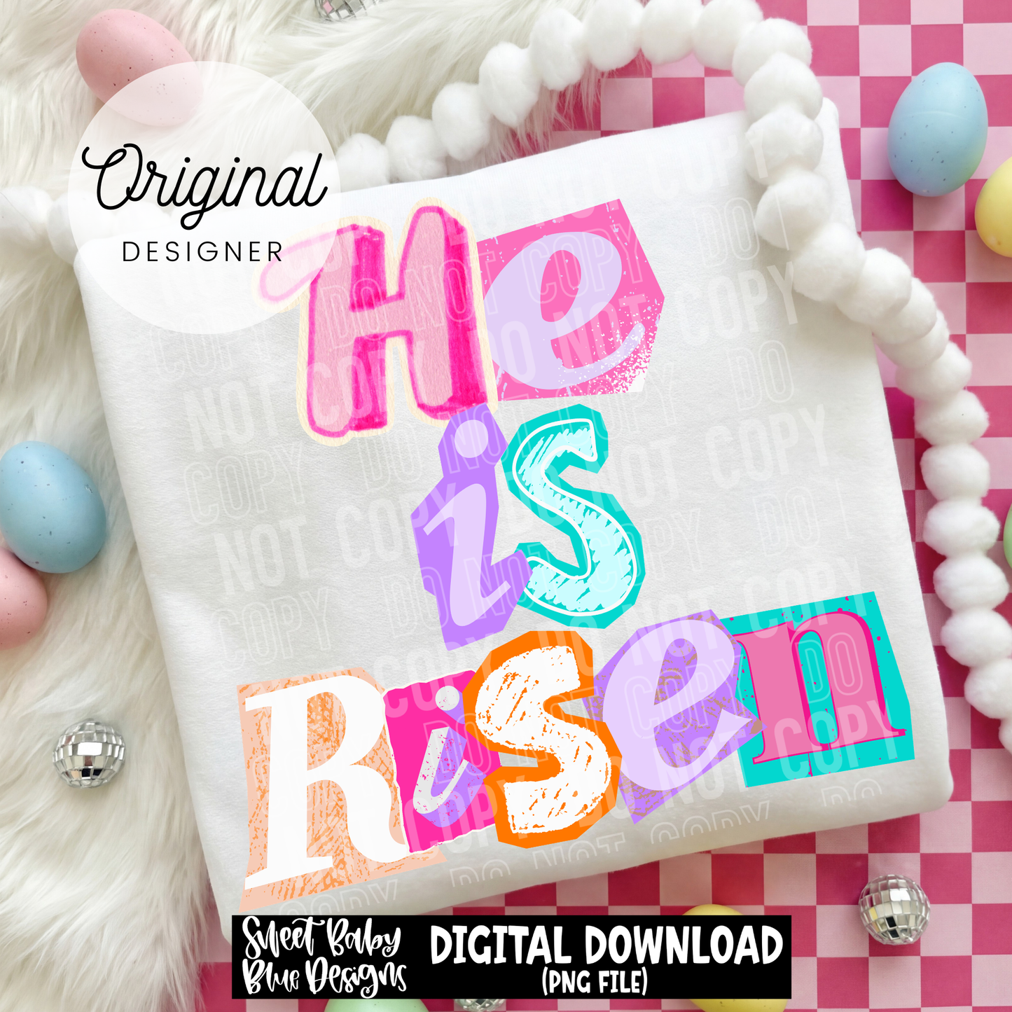 He Is Risen- Easter - 2026 - PNG file- Digital Download