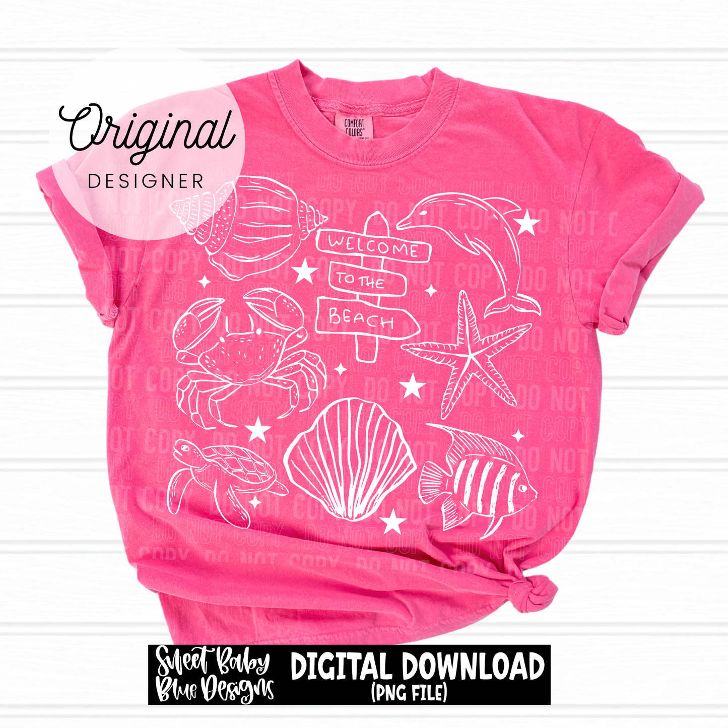 Welcome To The Beach Doodle - 2026 - PNG file- Digital Download