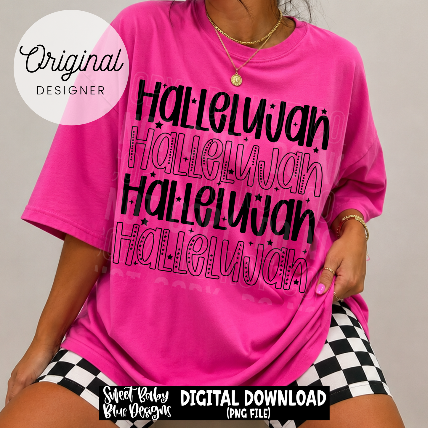 Hallelujah Stacked - 2026 - PNG file- Digital Download