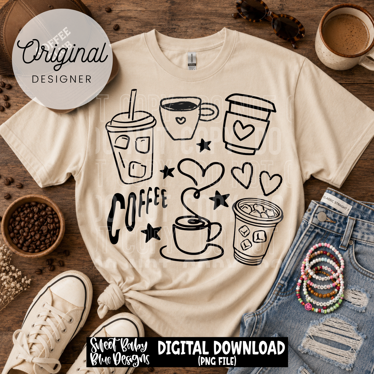 Coffee Doodle - 2026 - PNG file- Digital Download