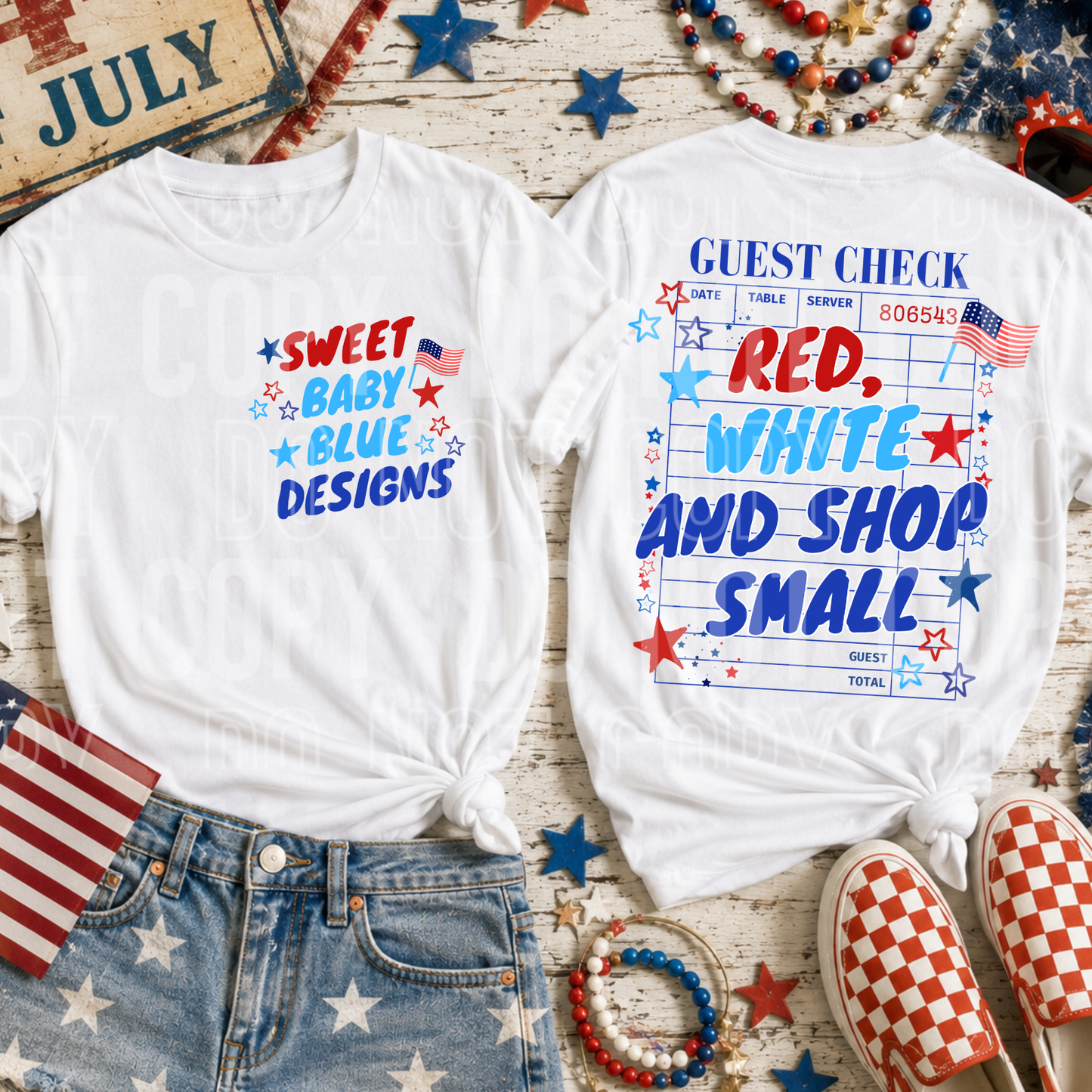 Red White Shop Small - Custom Business Name - PNG file- Digital Download
