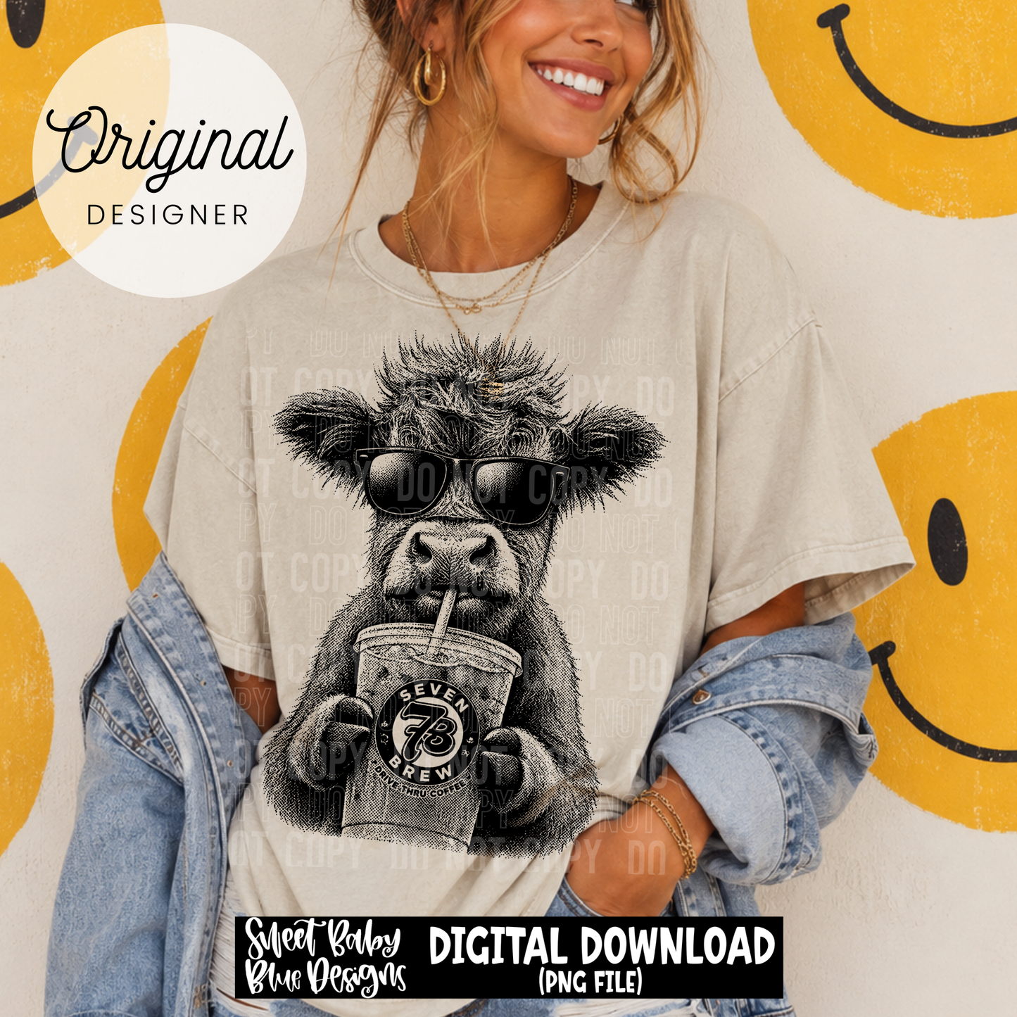 Cow Coffee - 2026 - PNG file- Digital Download