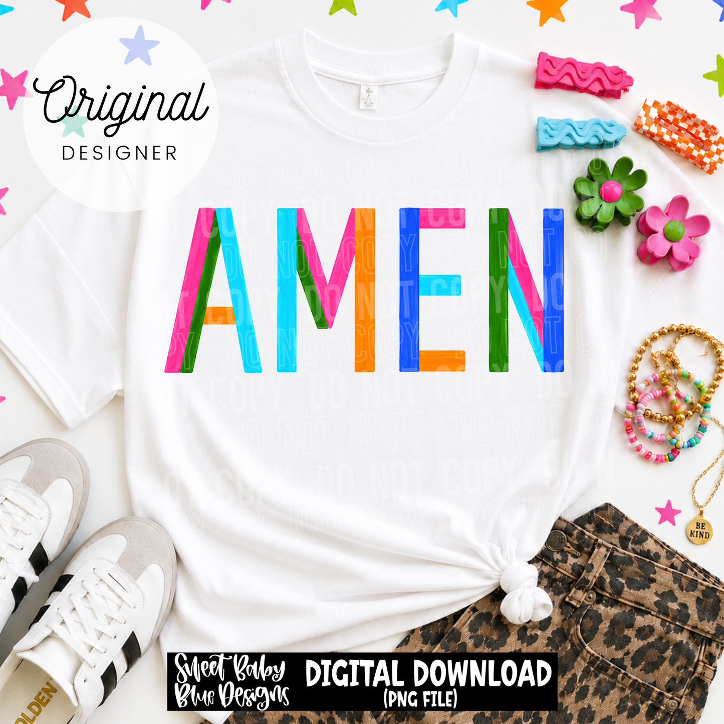 Amen - Color Block- 2026 - PNG file- Digital Download
