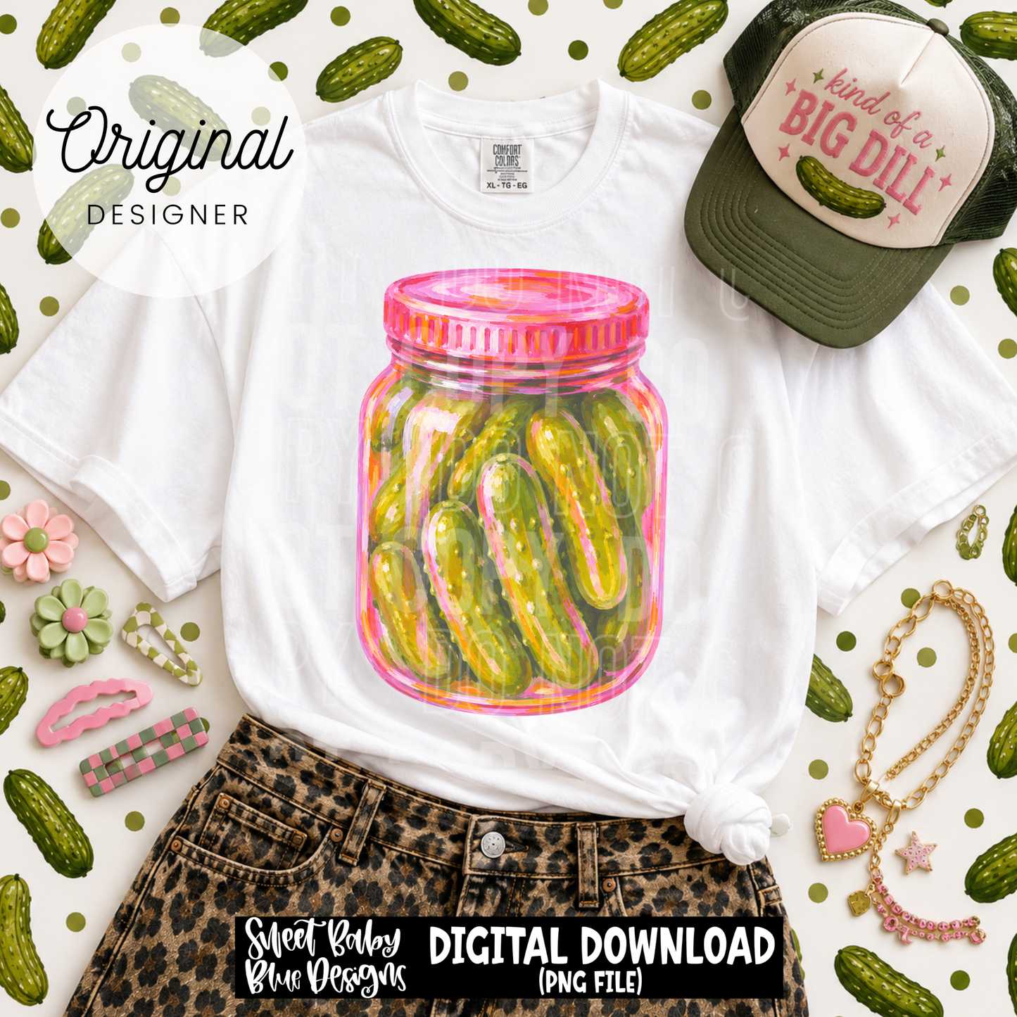 Pickle Jar Brush Pink - 2026 - PNG file- Digital Download