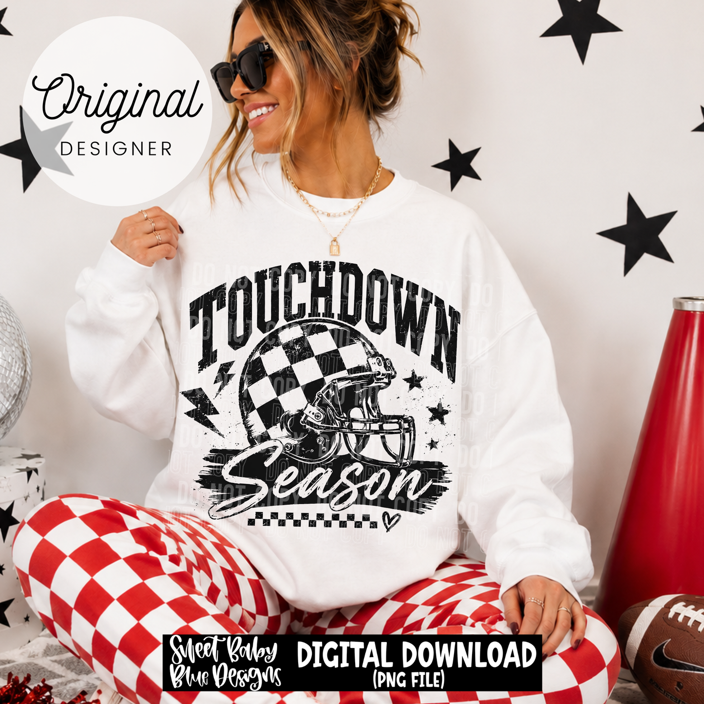 Touchdown Season- Football - Distressed- 2026 - PNG file- Digital Download