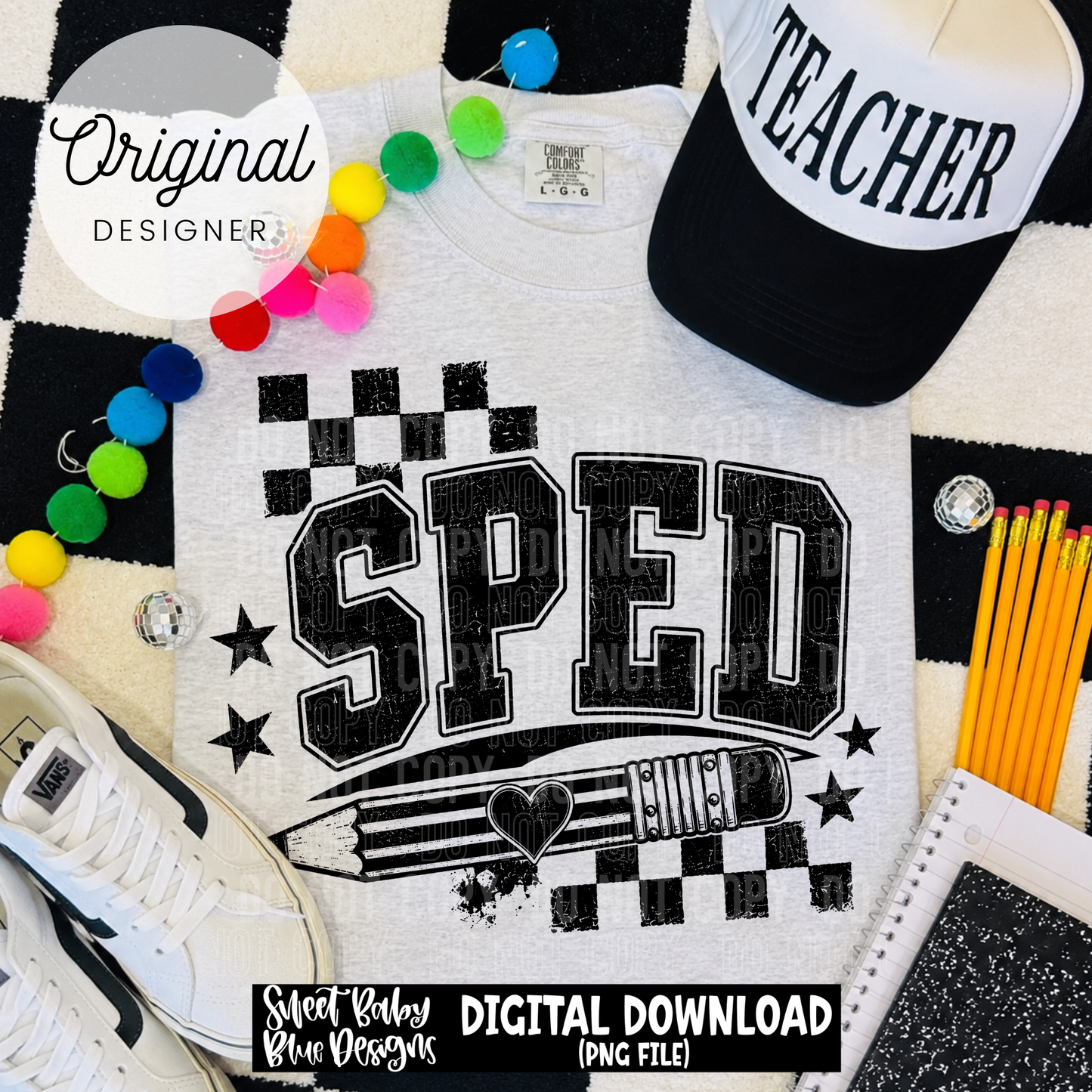 Sped- Distressed - 2026 - PNG file- Digital Download