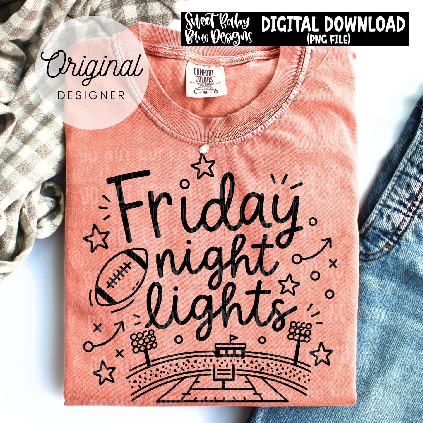 Friday Night Lights Doodle - 2026 - PNG file- Digital Download