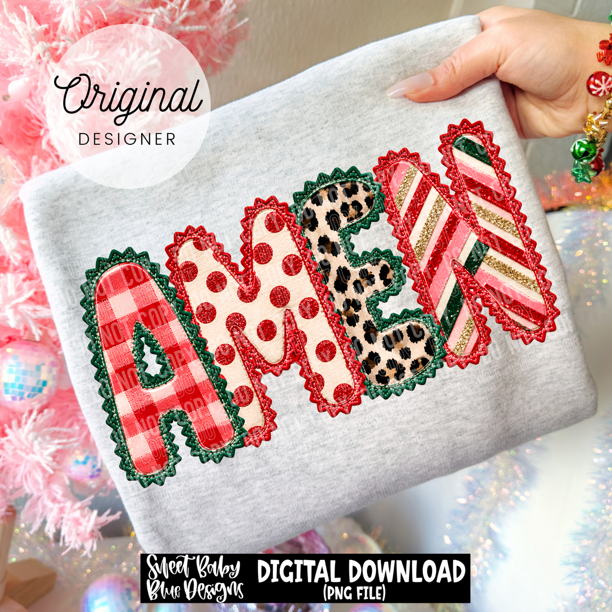 Amen- Christmas - 2026 - PNG file- Digital Download