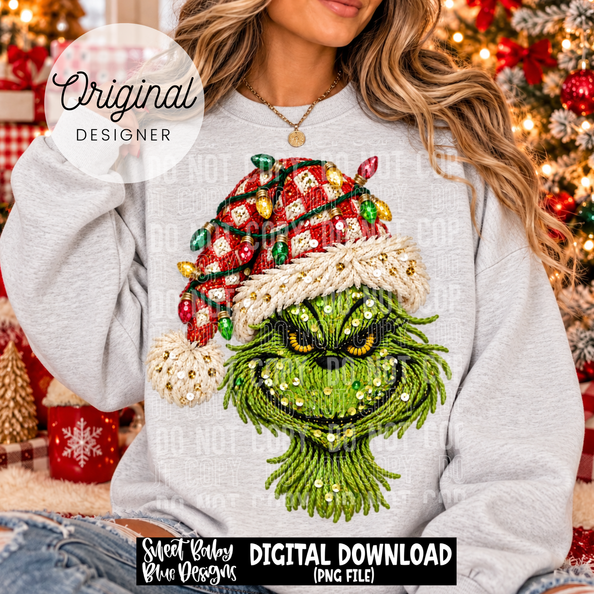 Faux Sequin Face - Christmas - 2026 - PNG file- Digital Download
