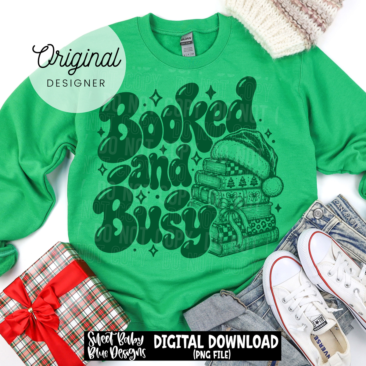 Booked and Busy - Christmas - 2026 - PNG file- Digital Download