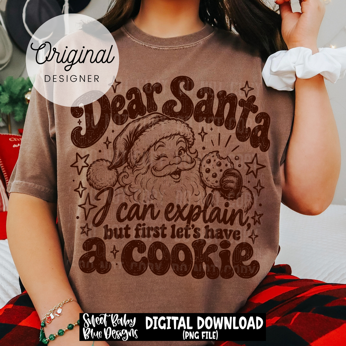 Dear Santa I Can Explain Cookie- Christmas - 2026 - PNG file- Digital Download
