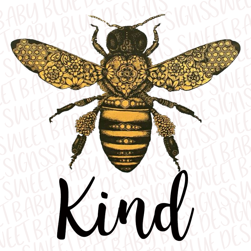 Bee Kind PNG file- Digital Download