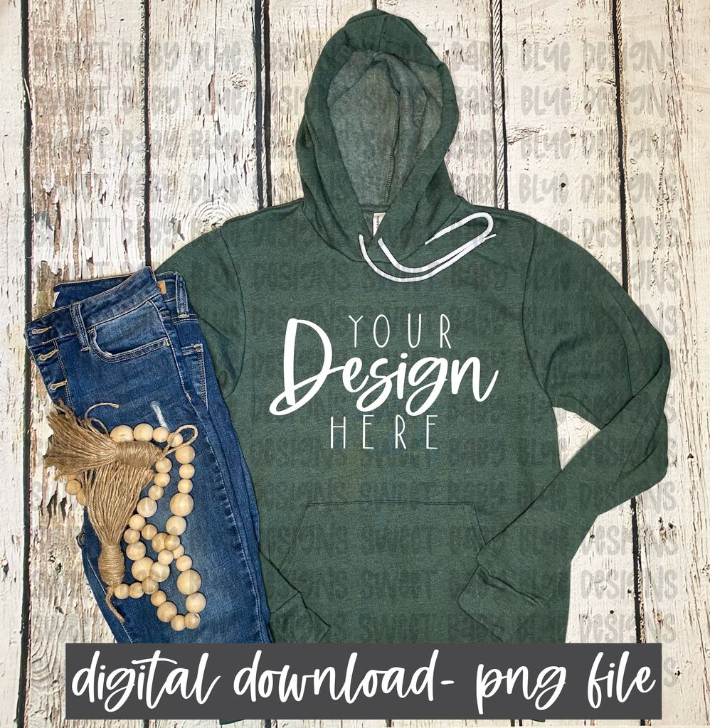 3719 Bella Canvas Forest sweatshirt mockup PNG file Digital