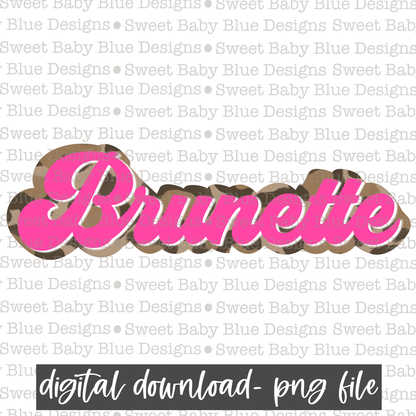 Brunette- PNG file- Digital Download