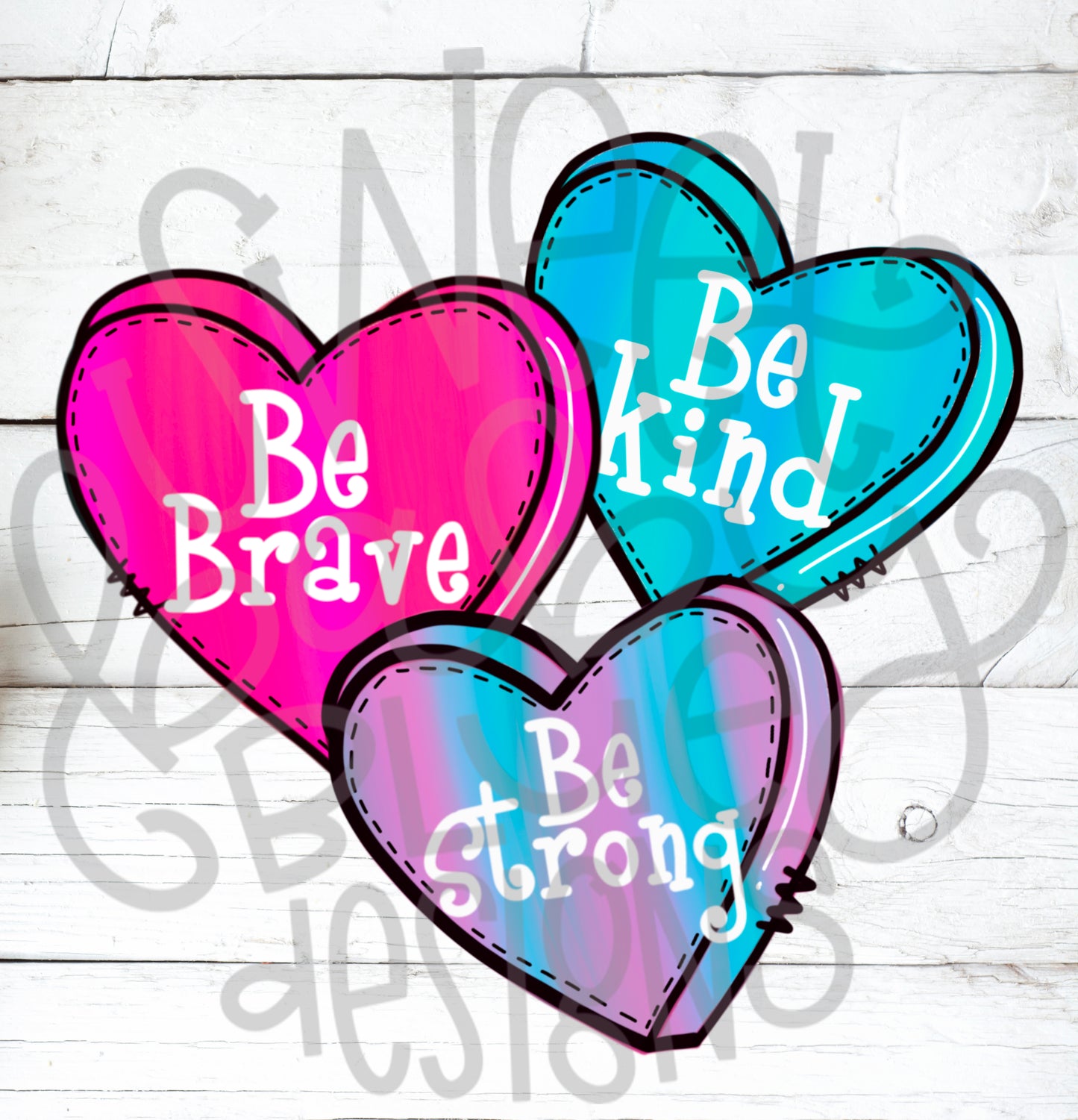 Candy Hearts- Valentines Day- PNG file- Digital Download